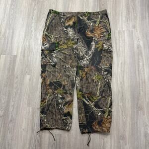 Vintage Mossy Oak Camo Cargo Pants Men's 2XL (Fits 42x32) Camouflage Adjustable